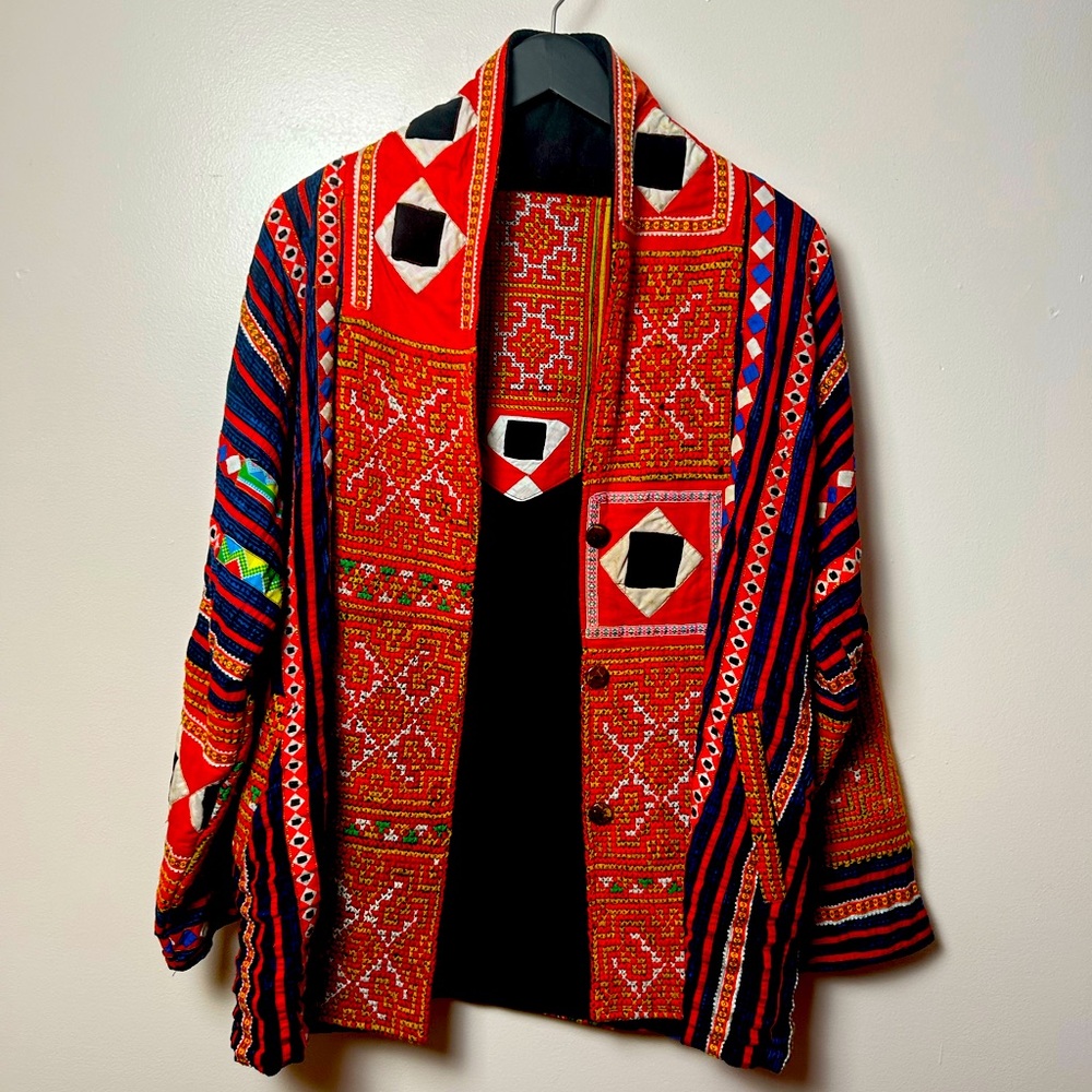 Embroidered Patchwork Jacket - image 1